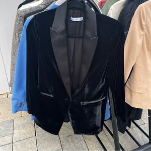 Black Velvet Zara Tuxedo Jacket